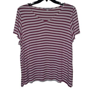 Green Envelope Los Angeles Striped Tee Size 3X